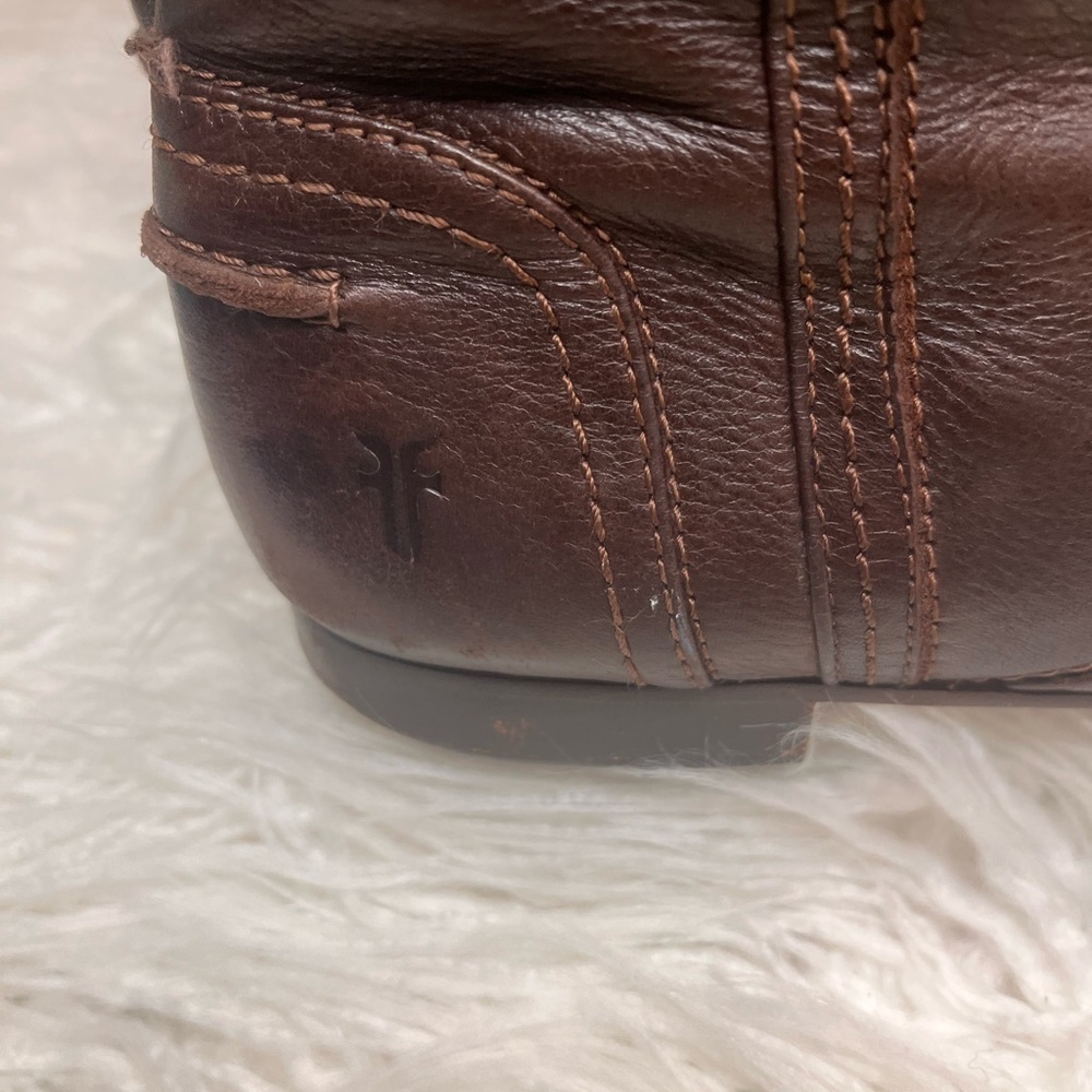 Frye Dark Brown Over the Knee Leather Boots - Picture 8 of 10